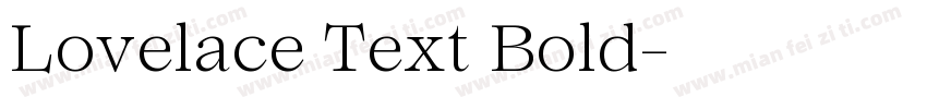 Lovelace Text Bold字体转换